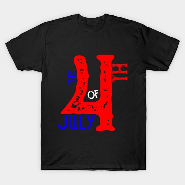 The 4th Of July, Vintage/Retro Design T-Shirt by VintageArtwork